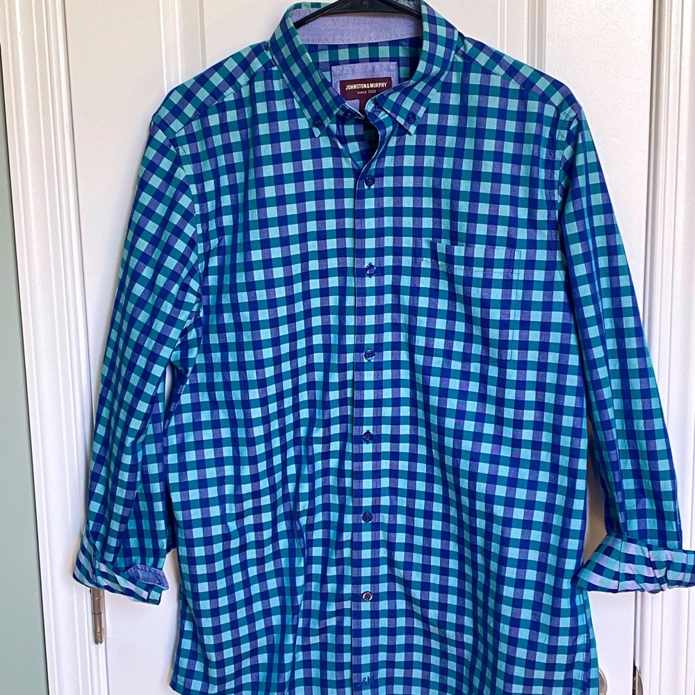 JOHNSTON & MURPHY PREMIUM BUTTON COLLAR COTTON BUTTON DOWN SHIRT